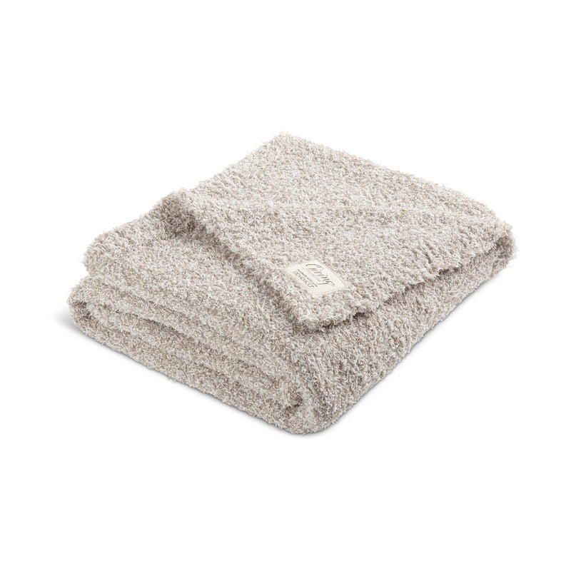 DEMDACO Taupe Grey Soft 50 x 60 inch Plush Polyester Decorative Throw Giving Blanket - Image 1